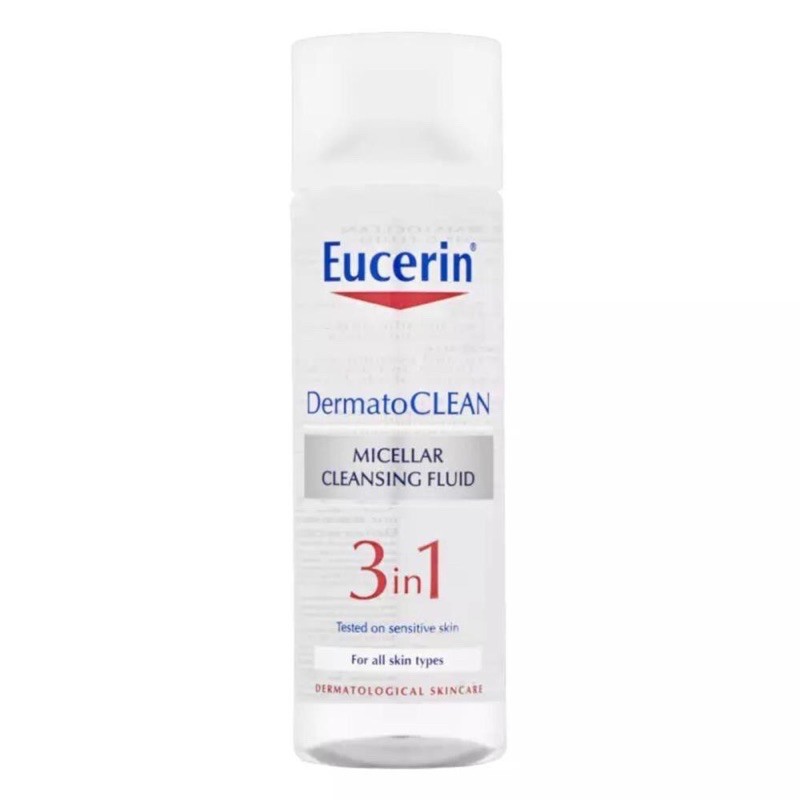 Eucerin Nước tẩy trang 3 trong 1 danh cho da nhạy cảm DermatoCLEAN  Micellar Cleansing Fluid 3 in 1 - 200ml