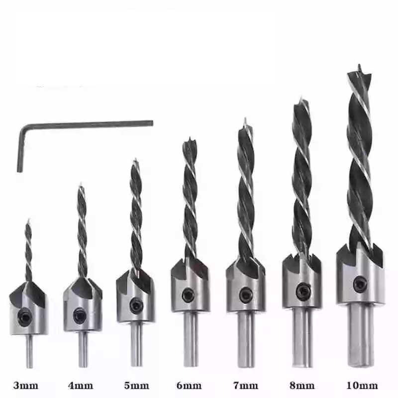 Bộ 7 mũi khoan doa âm vít 3-10mm