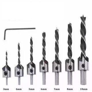Bộ 7 mũi khoan doa âm vít 3-10mm