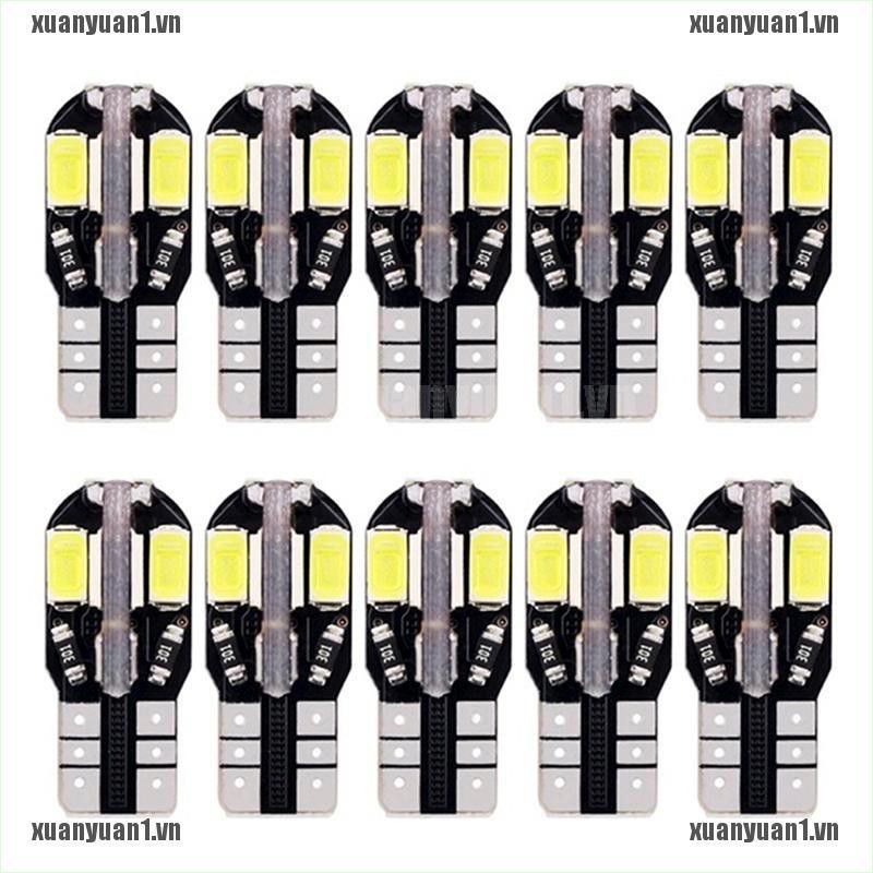[XUANYUAN1] Set 10 Đèn LED T10 194 168 W5W 5730 8 LED SMD Ánh Sáng Trắng Dành Cho Ô Tô
