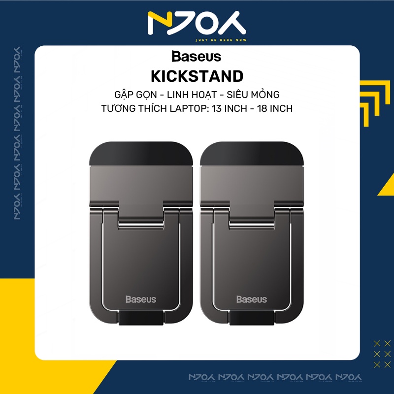 Đế Nâng Tản Nhiệt Nhôm Siêu Mỏng Baseus Chịu Tải 10kg Cho Laptop 13 Inch - 18 Inch Njoyshop