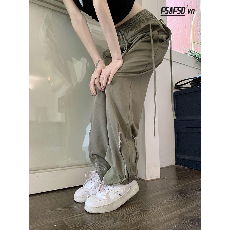 Quần Dài Ống Rộng Phong Cách Hip Hop Đường Phố Mỹ Cá Tính Cho Nam Và Nữ