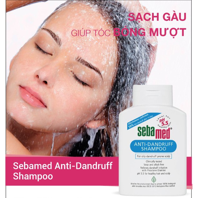 Dầu Gội Làm Sạch Gàu PH 5.5 Sebamed Anti-Dandruff Shampoo - 200ml