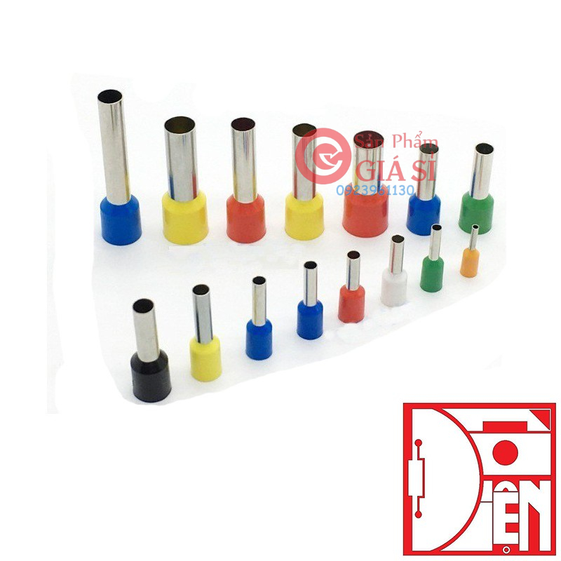Đầu cos pin rỗng E dùng cho dây điện từ 0.5mm2 - 16mm2 Túi 100 cái ❤️freeship❤️