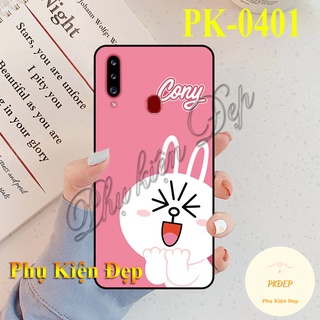 Ốp lưng SamSung A20s - Ốp dẻo đen in hình Thỏ Cony