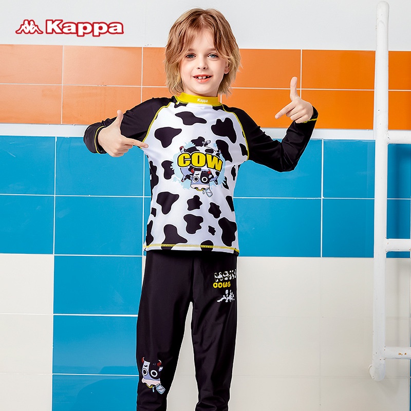 Bộ Đồ Bơi 2 Món Kappa Tay Dài Cá Tính Cho Bé Trai