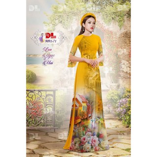 VẢI MAY ÁO DÀI IN 3D ĐẸP SIÊU SANG (HOT)HÀNG XUẤT KHẨU