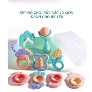 Sét 10 món xúc xắc gặm nướu BABYHOP có hộp chuẩn hãng