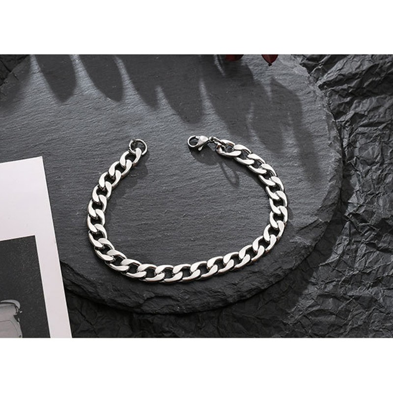 🔥🔥Vòng tay đôi Nam nữ Cuban Thép titan HIPHOP đơn giá Phong cách Hàn quốc Thép titan Không phai màu VT-031 | BigBuy360 - bigbuy360.vn