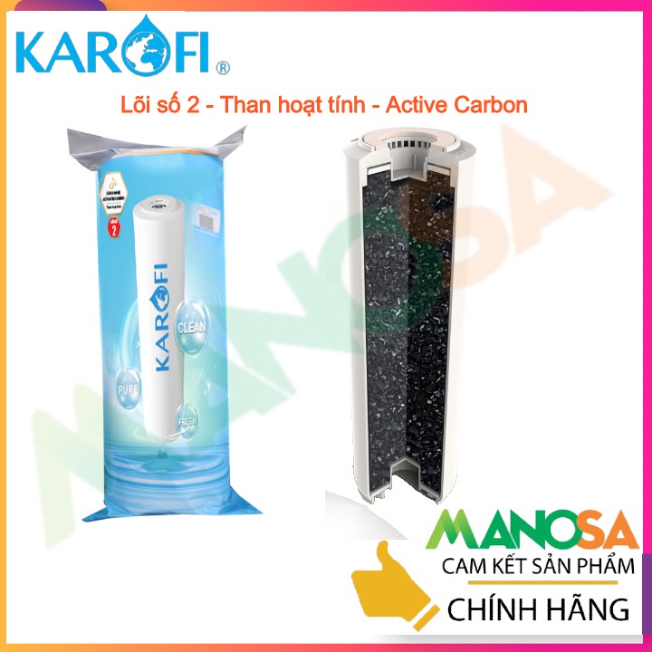 lõi số 2 karofi - smax duo 2 - activated carbon - than hoạt tính[chính hãng] (model new)