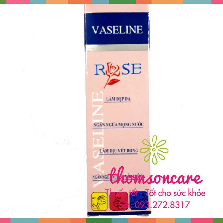 Vaseline Rose làm đẹp da - Ngăn ngừa nứt nẻ, khô da - Làm dịu vết bỏng Chính hãng