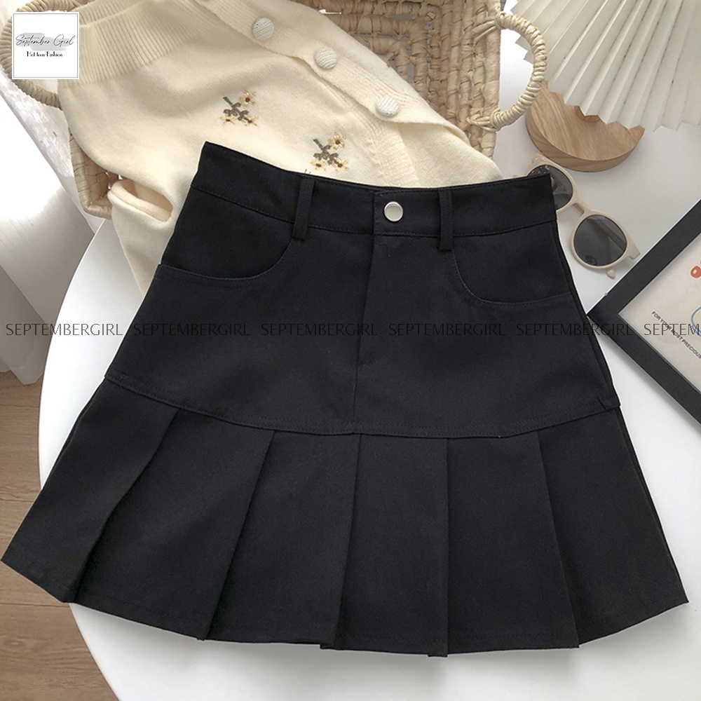 Chân Váy Ngắn Nữ Chất Kaki Dập Ly *FREESHIP* Thời Trang SEPTEMBERGIRL - WM SKIRT 001V2