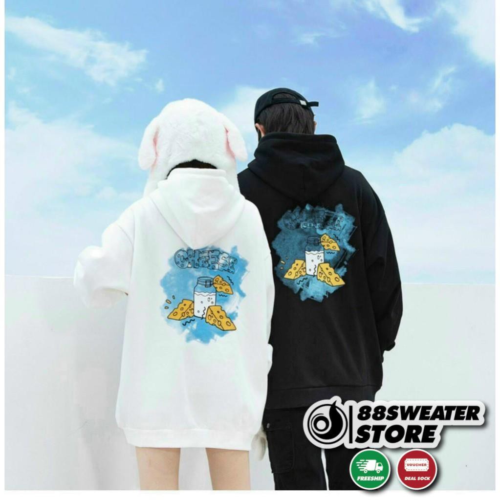 Áo hoodie chống nắng dành cho nam cho nữ và cặp đôi có 2 màu, unisex form rộng in hình mèo và chuột ulzzang kèm ảnh thật