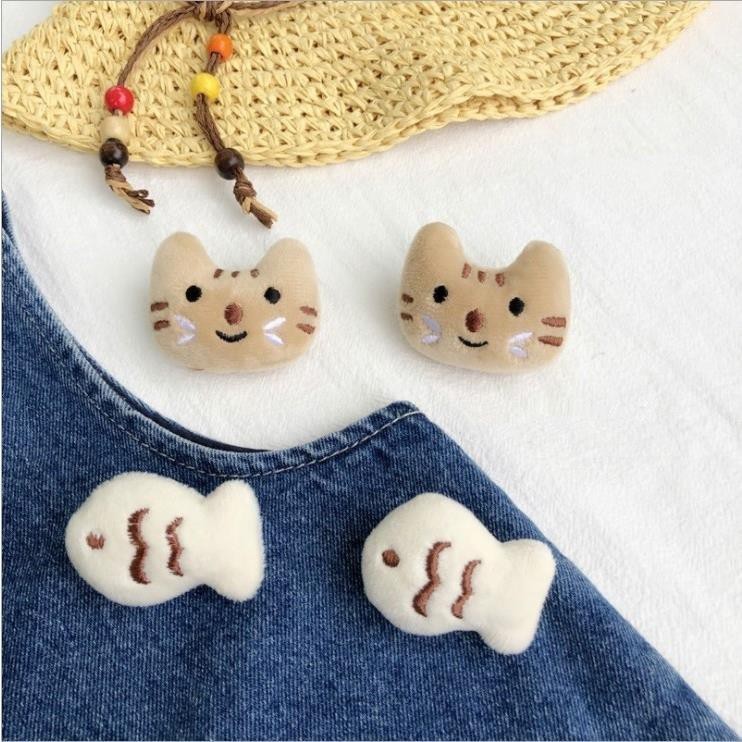 Gài trang trí mèo cá cute dễ thương