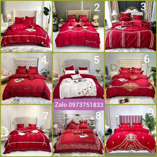 Bộ chăn ga lụa cưới. Hơn 100 mẫu