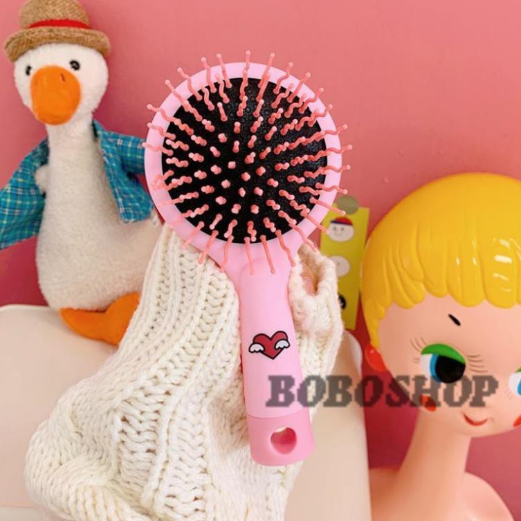 Lược Chải Tóc Mini BoboShop Kèm Gương Tiện Dụng Phong Cách Hàn Quốc BoboShop