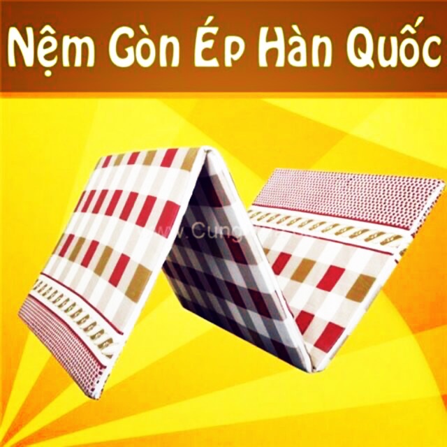 Nệm Gòn gấp 3 thoáng mát 1 m8 x2m dầy 3 phân