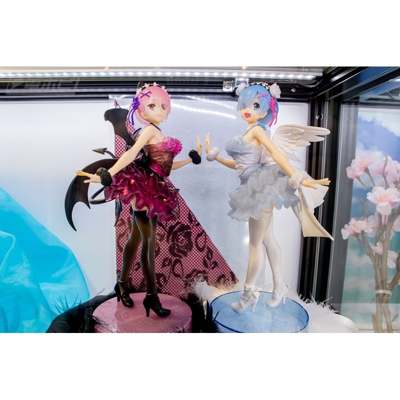 Mô Hình Figure Chính Hãng Anime Re:Zero, RAM &amp; Rem - Espresto est, Clear &amp; Dressy, Bandai Spirits, chính hãng