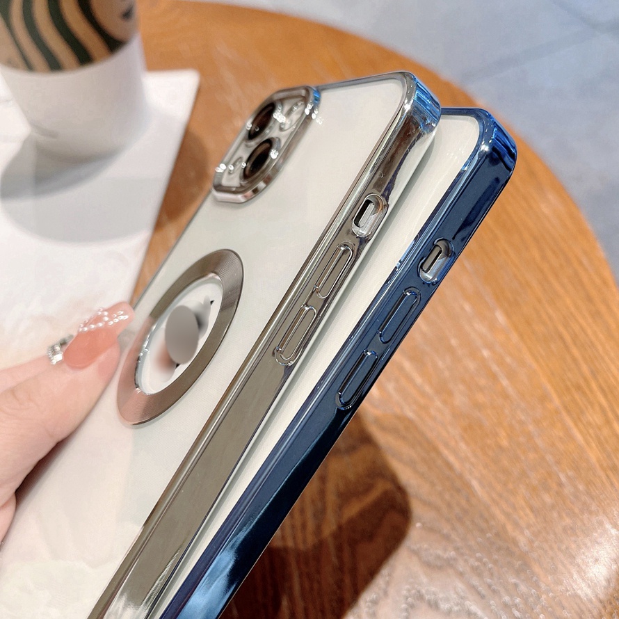Ốp Điện Thoại TPU Mềm Mạ Điện Kèm Phim Bảo Vệ Lens Cho IPhone 13 12 11 Pro Max XS Max XR X 8 7 Plus