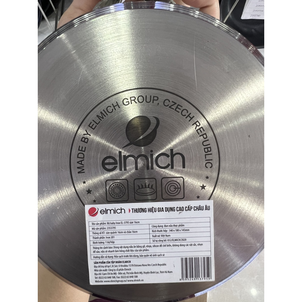 Bộ nồi inox Elmich baby EL-3795 size 16cm