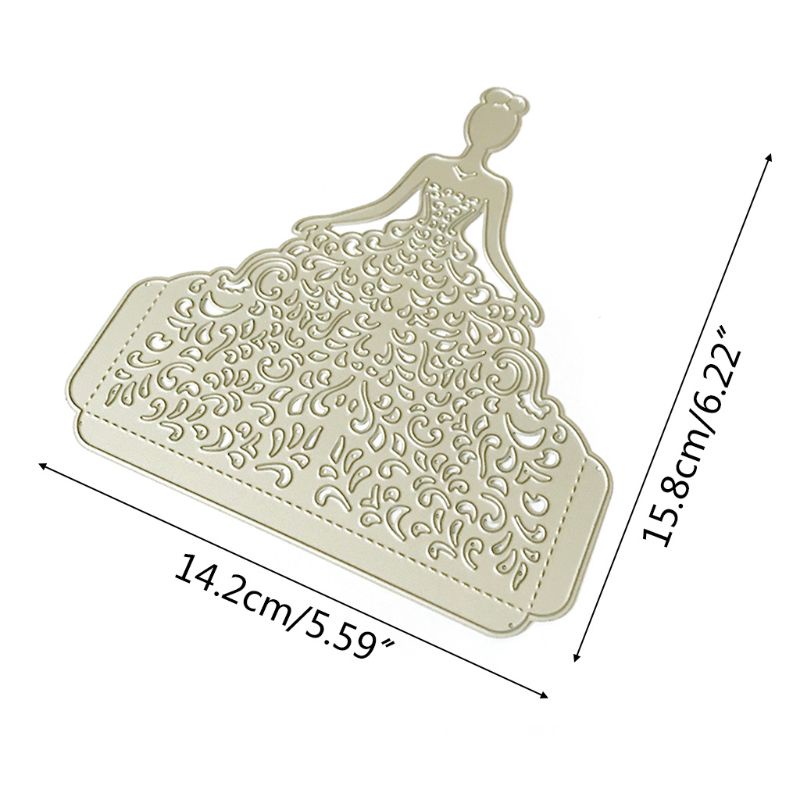 Khuôn Cắt Giấy Làm Từ Kim Loại Hình Cô Dâu Chú Rể Trang Trí Scrapbook