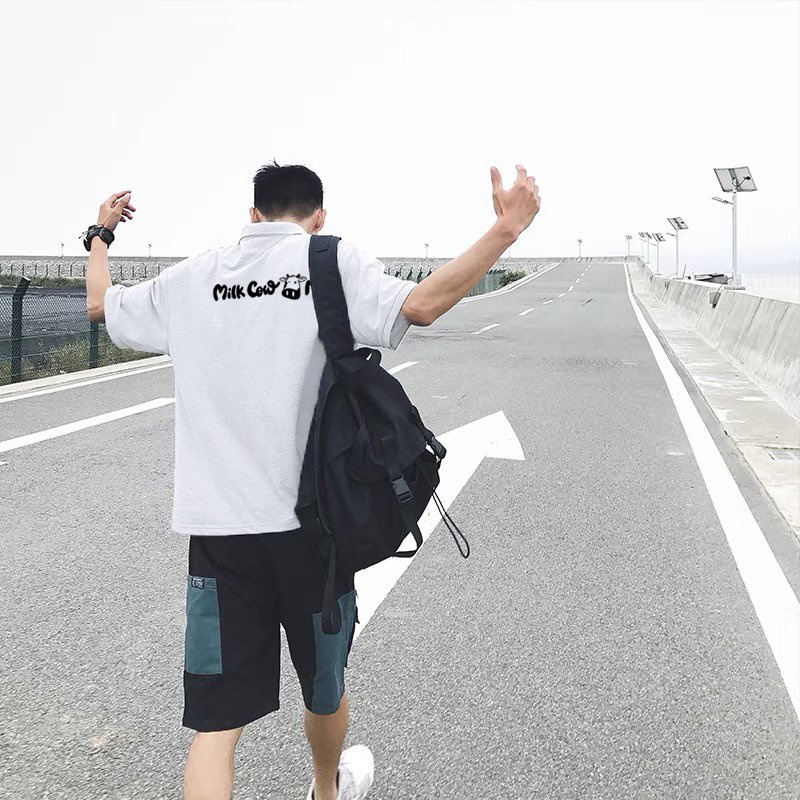 Áo thun polo MONSTER X STREET M.C.MOO phông tay lỡ nam nữ form rộng Local Brand