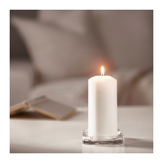 Nến trụ trắng đơn FENOMEN  - IKEA