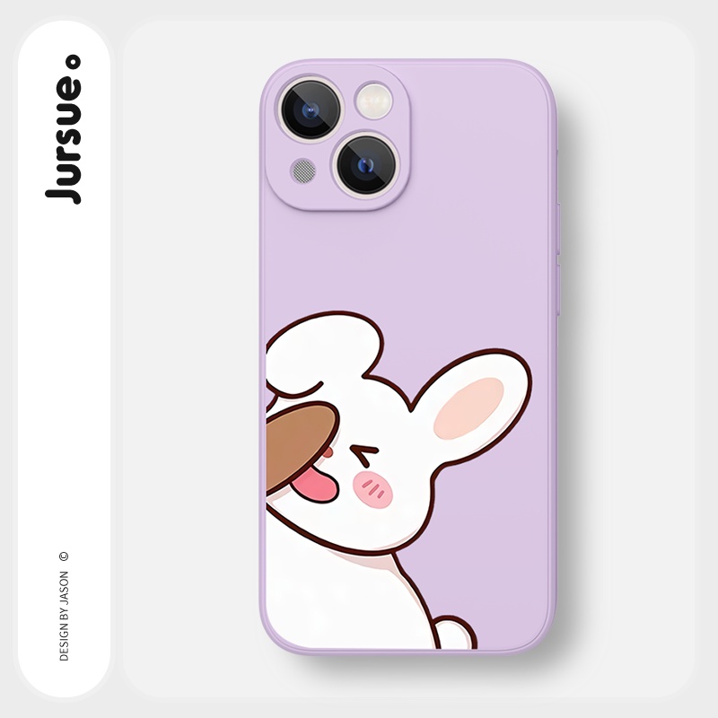 Ốp lưng JURSUE hoạt hình cặp đôi dễ thương đẹp Cho iPhone 14 13 12 11 Pro Max SE 2020 X XR XS 8 7 ip 6S 6 Plus kute Y2343
