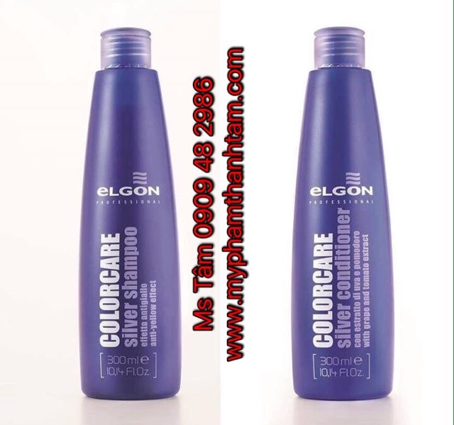 Dầu gội khử ánh vàng dành cho tóc bạch kim Elgon Colorcare Silver Shampoo 300ml