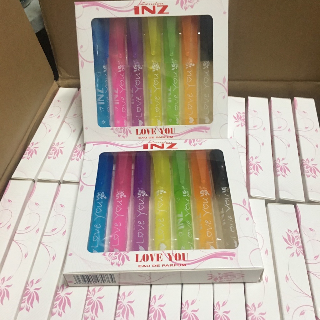 Nước hoa bút 7 cây các mầu, nước hoa thơm lâu nhỏ gọn