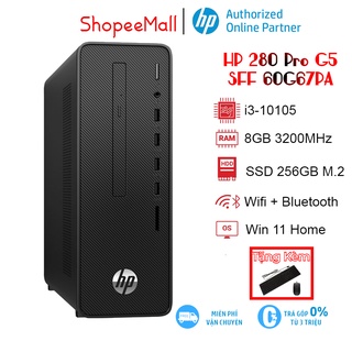Máy tính để bàn pc hp 280 pro g5 sff 60g67pa i3-10105| 8gb| 256gb| wifi/bt| win11