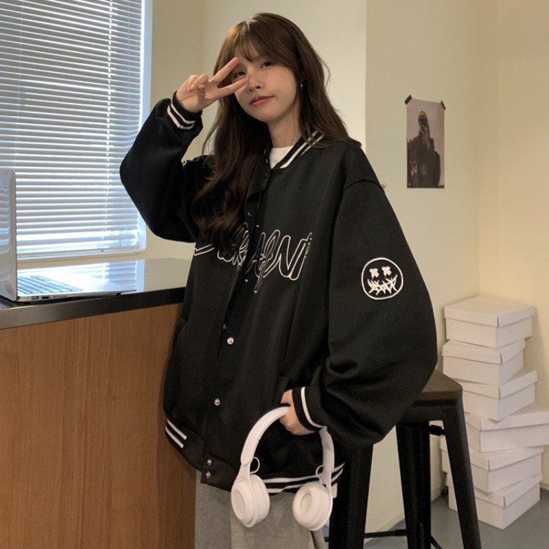 [ ẢNH THẬT ] ÁO KHOÁC BOMBER UNISEX FORM RỘNG NAM/NỮ (ẢNH THẬT Ở CUỐI) | BigBuy360 - bigbuy360.vn