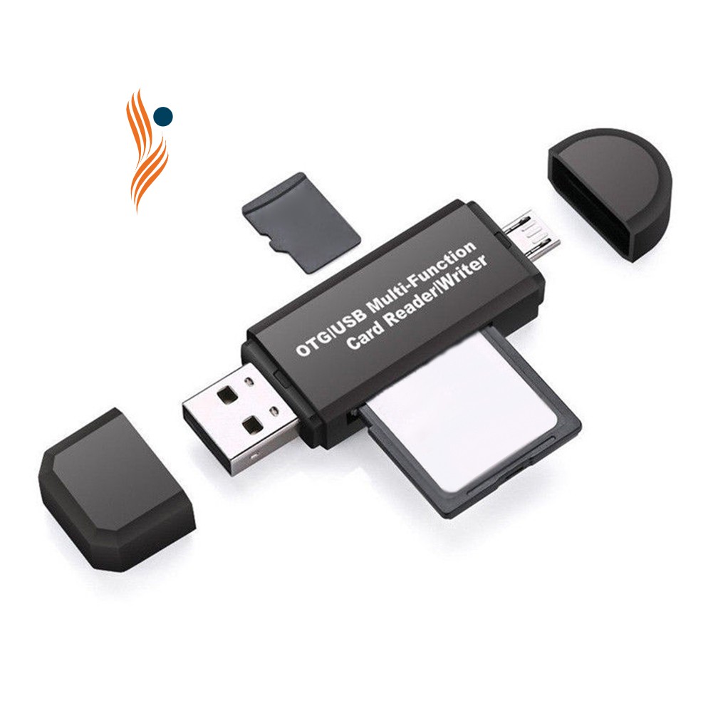 Đầu đọc thẻ nhớ SD OTG đa chức năng USB 2.0 3 trong 1 dành cho Laptop Android Phone