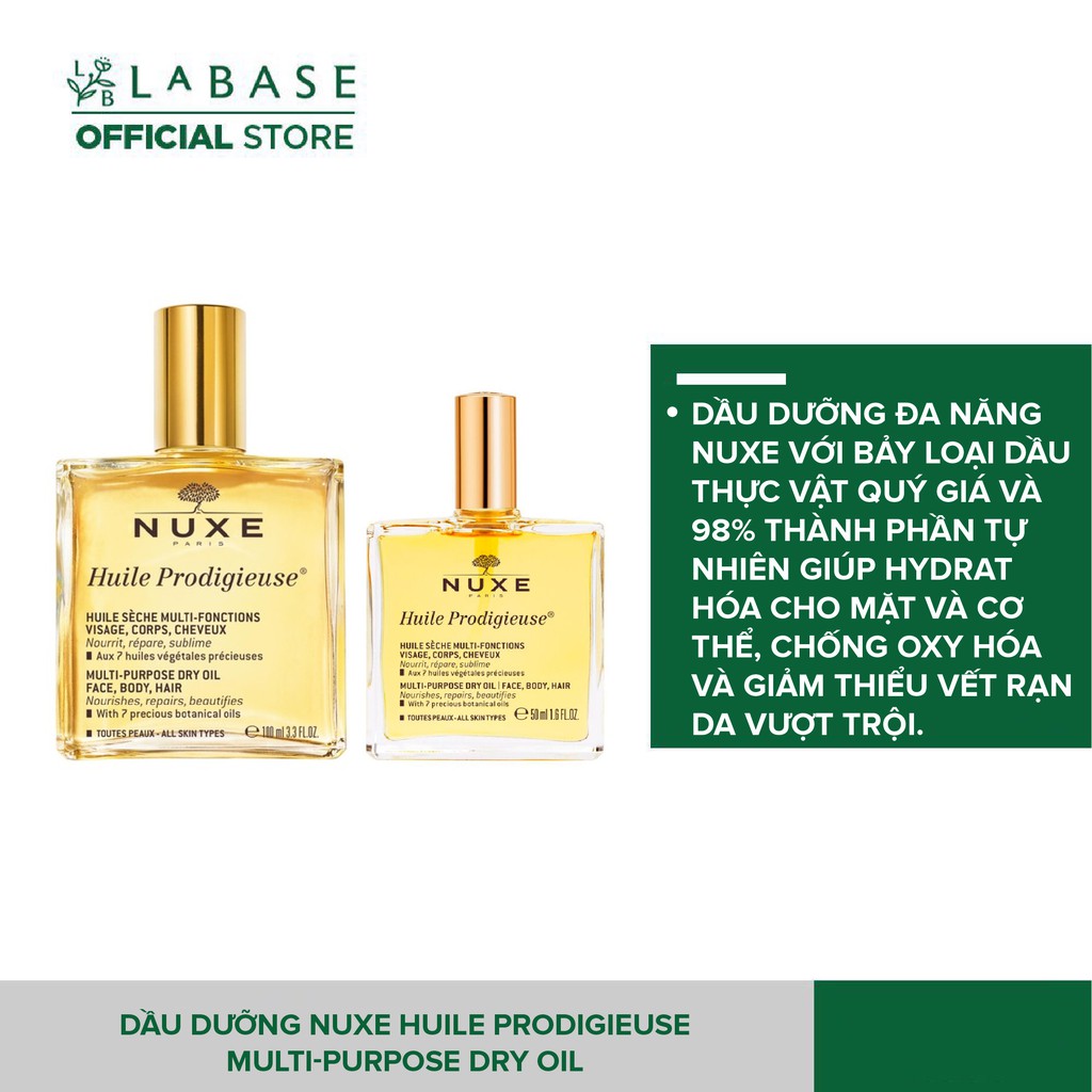 Dầu dưỡng Nuxe Huile Prodigieuse Multi-Purpose Dry Oil 100ml [Hàng nhập khẩu chính hãng]