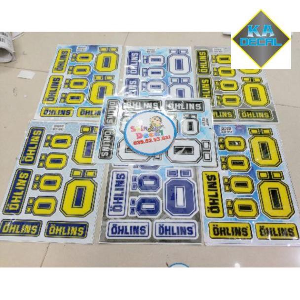 Tem logo đổ nổi ohlins