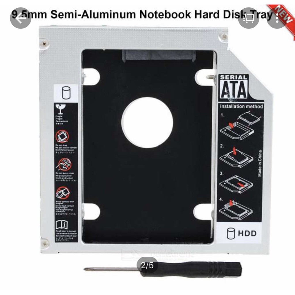 [Siêu rẻ] Khay Ổ Cứng Caddy Bay HDD SSD SATA 3 9.5mm- Giải Pháp Lắp Ổ Cứng Thứ 2 cho Laptop | BigBuy360 - bigbuy360.vn