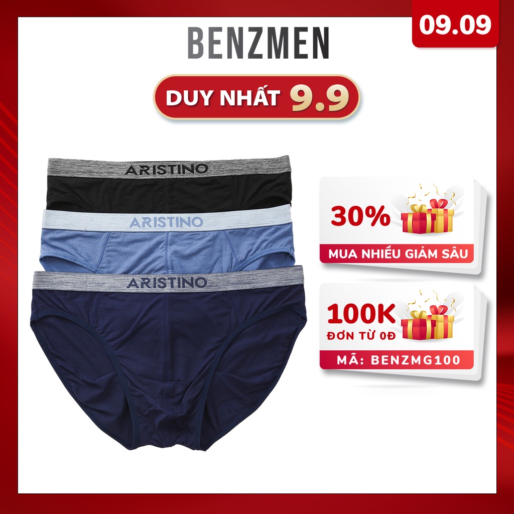 Quần Sịp Nam Cao Cấp Dáng Tam Giác Aristino Benzmen Vải Sồi Co Giãn 4 Chiều Thoáng Khí, Thấm Hút Mồ Hôi Tốt Abf1616