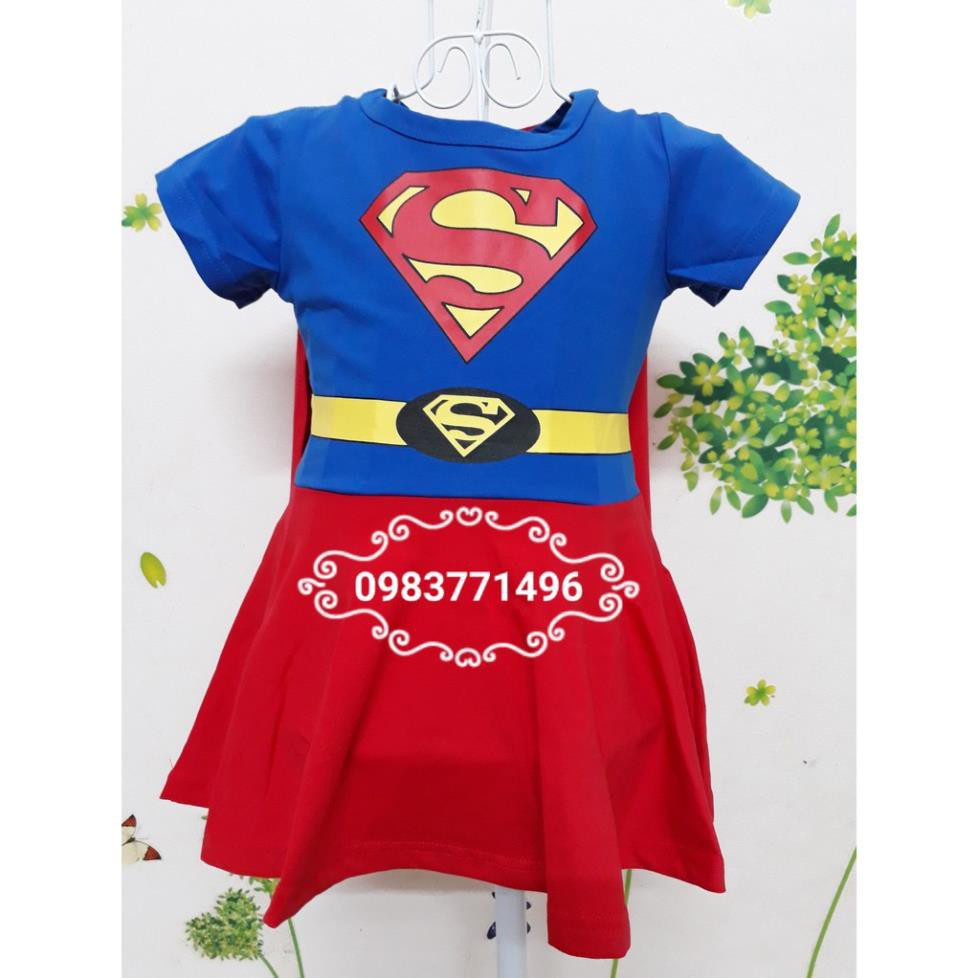 Váy siêu nhân xanh Supergirl