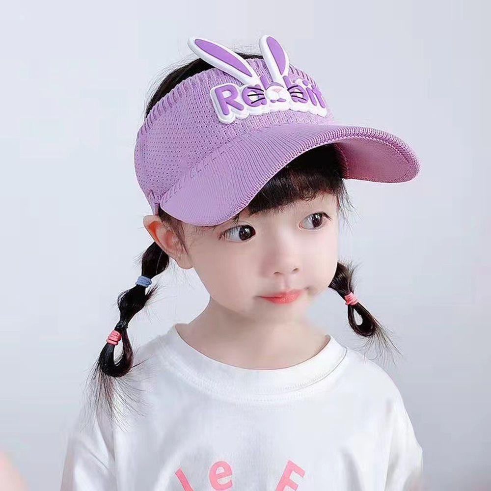 IVORY Mũ Lưỡi Trai Hở Chóp Chống Nắng Hình Thỏ Dễ Thương Phong Cách Hàn Quốc