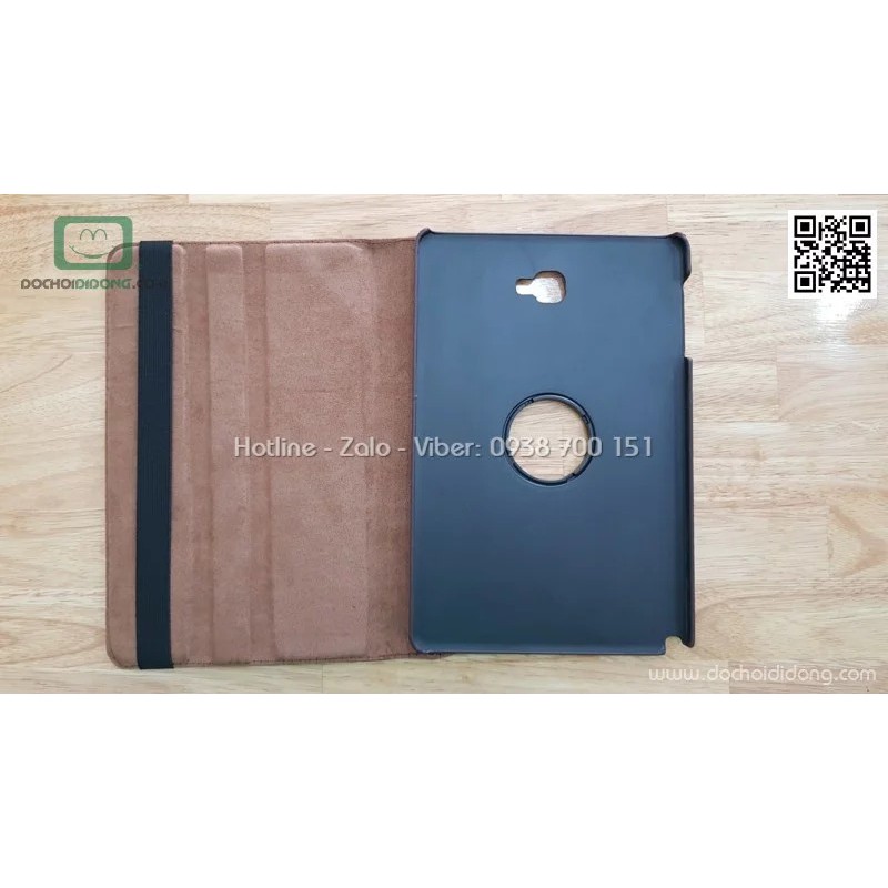 Bao da Samsung Tab A6 10.1 Spen xoay 360 độ vân sần