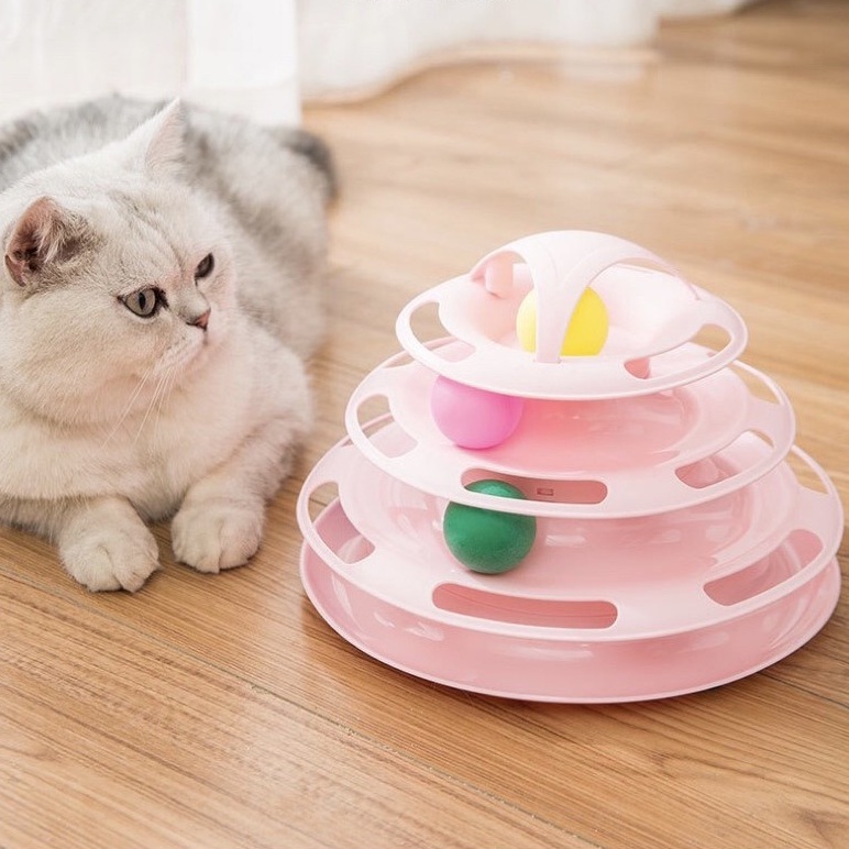 Đồ Chơi Tháp Banh 3 Tầng Cho Mèo Vờn Bắt - iPet Shop