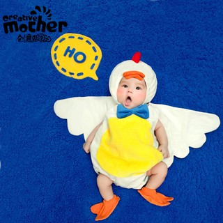 Bộ Đồ Thêu Hóa Trang Vịt Hoạt Hình Cho Bé