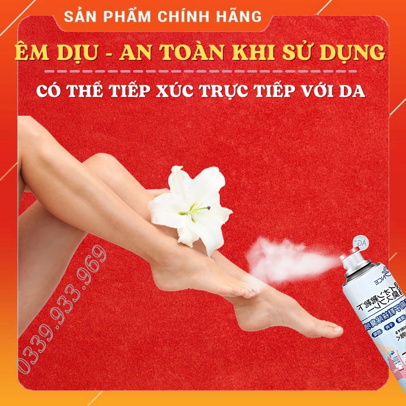 Chai Xịt Khử Mùi Giày Dép NaNo Bạc, Xịt Khử Mùi Hôi Chân