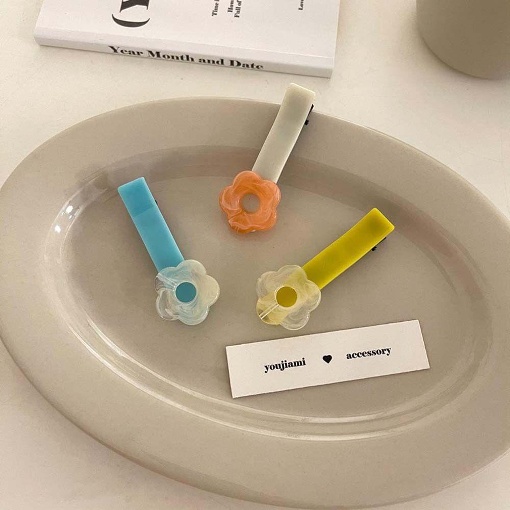 Kẹp Tóc Hình Hoa VANES1 Màu Sắc Ngọt Ngào Phong Cách Hàn Quốc Cho Nữ