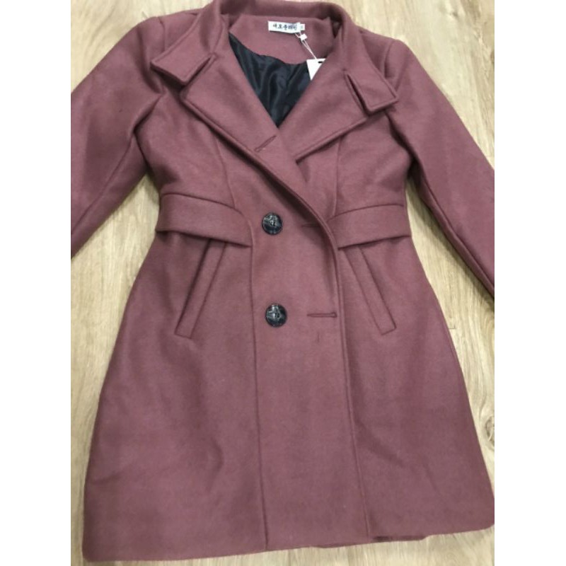 Hàng nhập - Áo khoác dạ lì 6 nút sang trọng, áo dạ thu cổ vest blazer thu đông