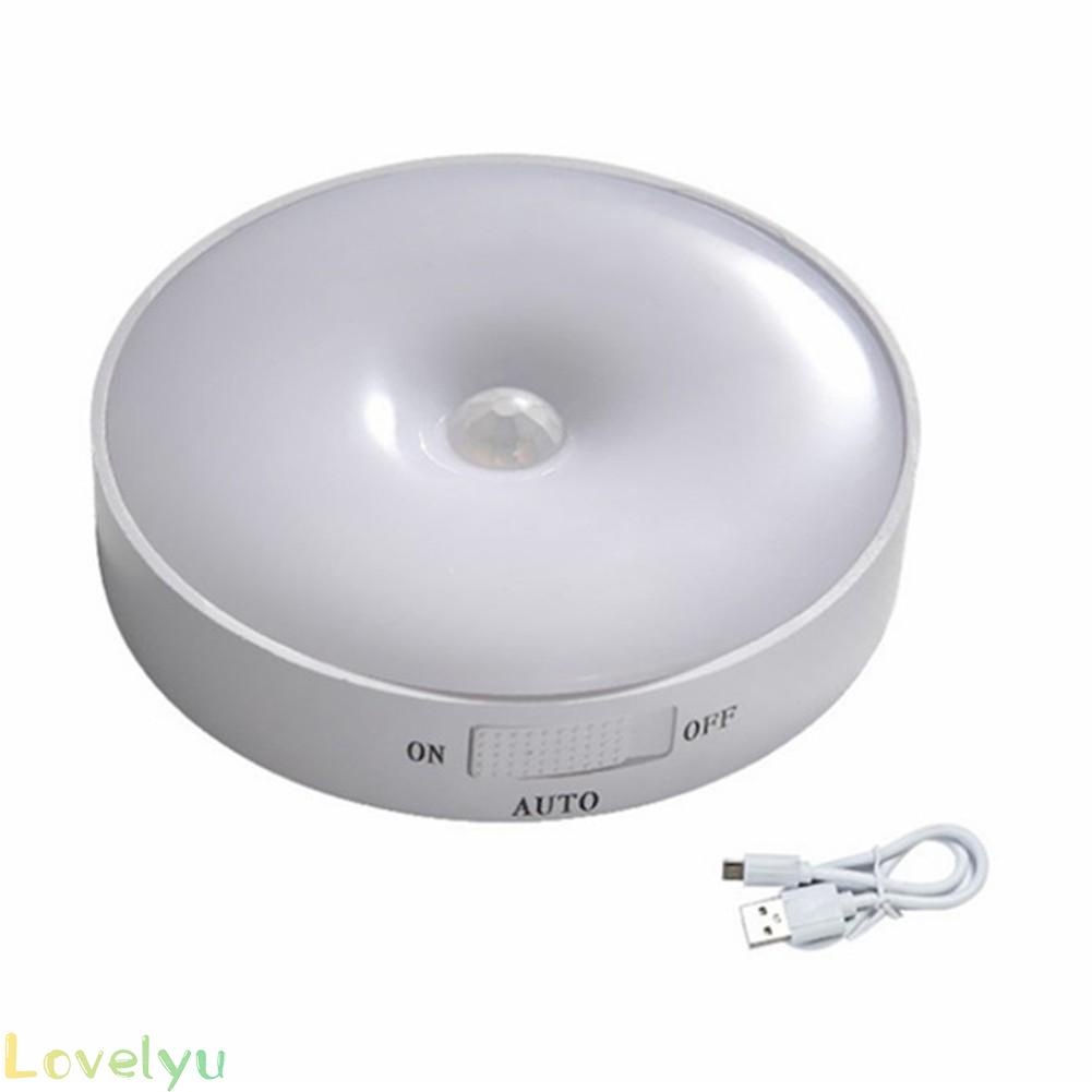 ◀READY▶Wireless 6LED PIR Motion Sensor Night Light USB Rechargeable Cabinet Closet Lamp# Good Quality