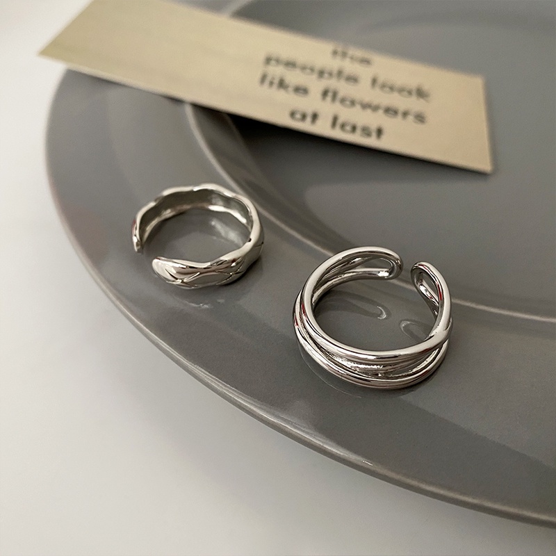 Nhẫn Hai Lớp Thiết Kế Đơn Giản Cá Tính Hợp Thời Trang