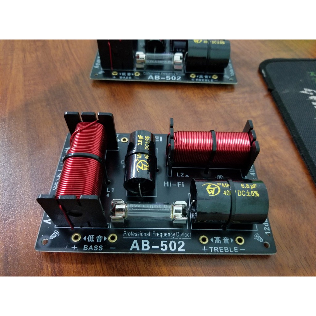 MẠCH PHÂN TẦN Cấu Trúc Loa 2 way 2 ĐƯỜNG TIẾNG 1 Bass 1 Treble AB-502 công suất lớn