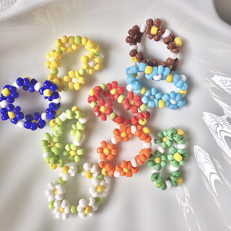 Nhẫn hạt cườm hình hoa cúc, Nhẫn idol Kpop