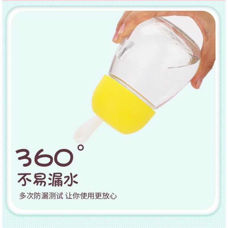 Bình ủ cháo giữ nhiệt bằng thủy tinh kèm dây treo 300ml tiện lợi